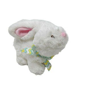 Gund Bunny Rabbit Plush Stuffed Animal Toy 8" White Pink Fuzzy Soft Easter